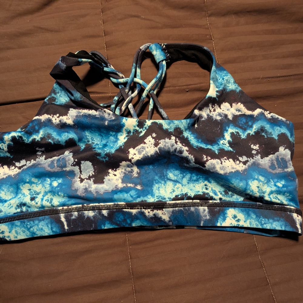 Constantly Varied Gear Blue and Black Bikini Top